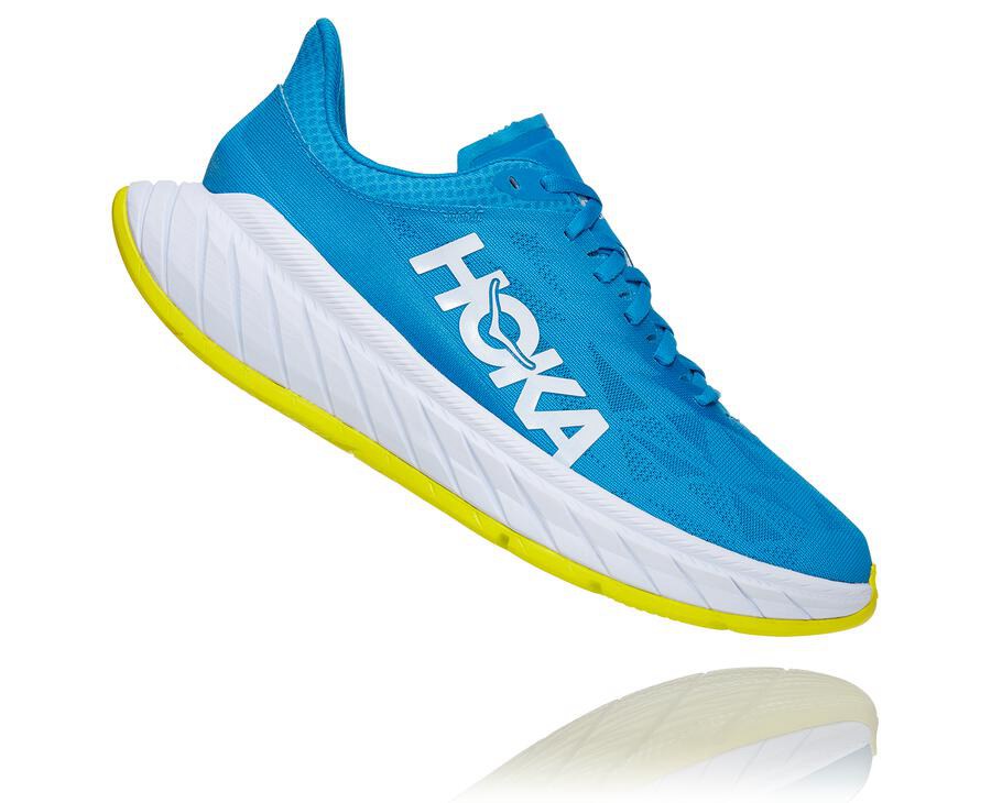 Chaussure Running Hoka One One Carbon X 2 Homme - Bleu/Blanche - TJY-631298